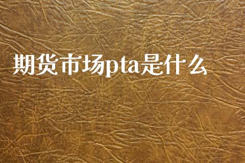 期货市场pta是什么_https://www.fansifence.com_中国国际期货_第1张