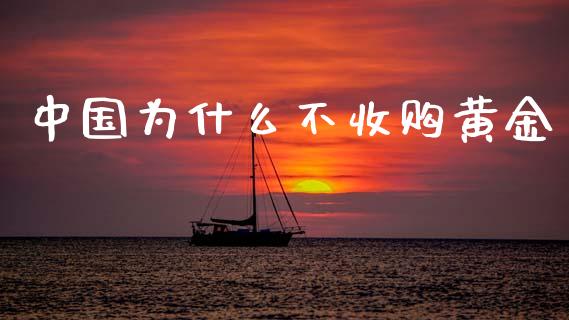中国为什么不收购黄金_https://www.fansifence.com_国际期货_第1张