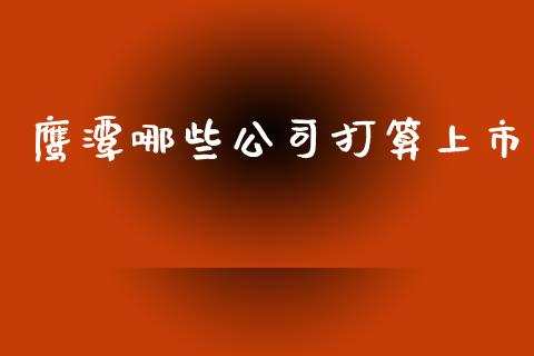 鹰潭哪些公司打算上市_https://www.fansifence.com_中国国际期货_第1张