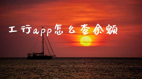 工行app怎么查余额_https://www.fansifence.com_国际期货行情_第1张