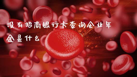 没有招商银行卡查询企业年金是什么_https://www.fansifence.com_恒指交易时间_第1张