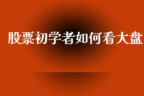 股票初学者如何看大盘_https://www.fansifence.com_国际期货行情_第1张