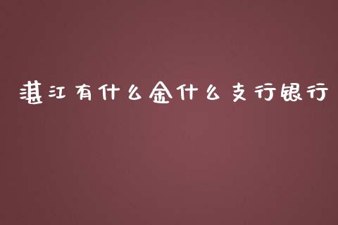 湛江有什么金什么支行银行_https://www.fansifence.com_中国国际期货_第1张