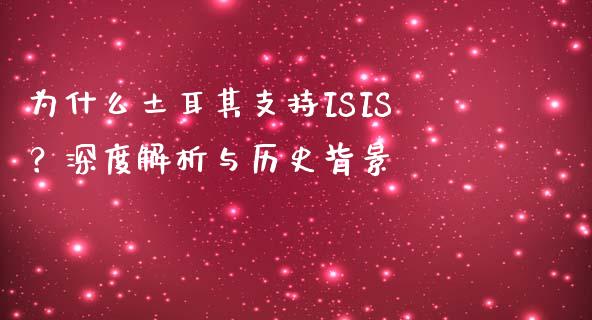 为什么土耳其支持ISIS？深度解析与历史背景_https://www.fansifence.com_国际期货_第1张