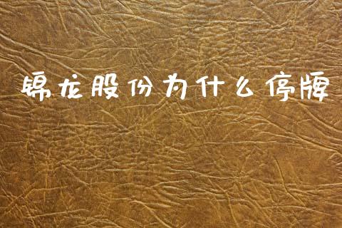 锦龙股份为什么停牌_https://www.fansifence.com_国际期货_第1张