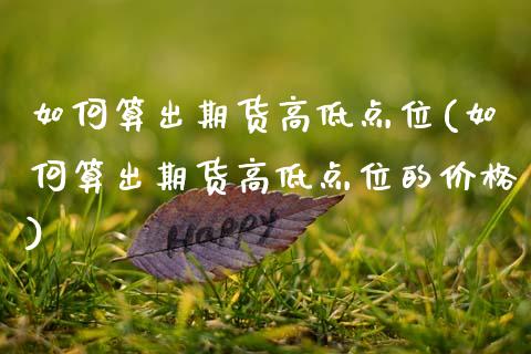 如何算出期货高低点位(如何算出期货高低点位的价格)_https://www.fansifence.com_中国国际期货_第1张