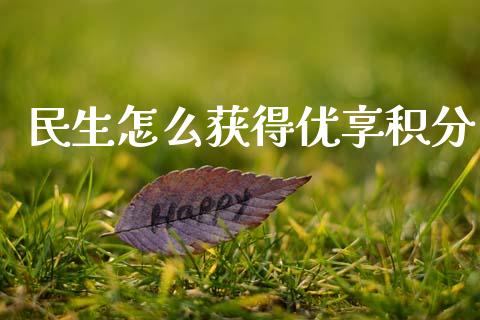 民生怎么获得优享积分_https://www.fansifence.com_国际期货_第1张