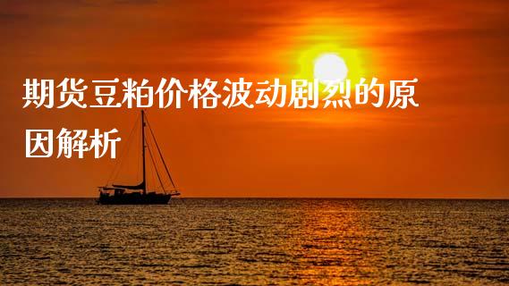 期货豆粕价格波动剧烈的原因解析_https://www.fansifence.com_中国国际期货_第1张