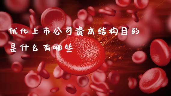 优化上市公司资本结构目的是什么有哪些_https://www.fansifence.com_中国国际期货_第1张