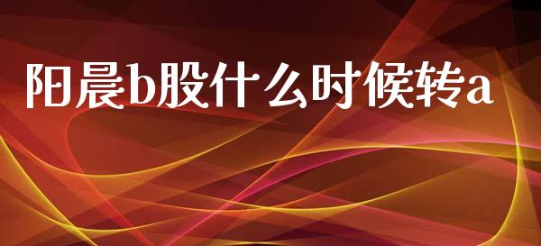阳晨b股什么时候转a_https://www.fansifence.com_中国国际期货_第1张