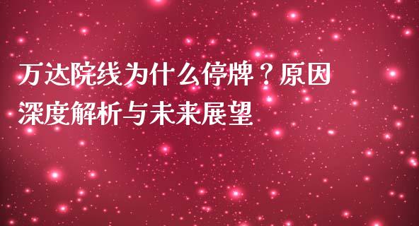 万达院线为什么停牌？原因深度解析与未来展望_https://www.fansifence.com_中国国际期货_第1张