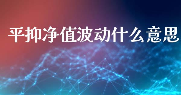 平抑净值波动什么意思_https://www.fansifence.com_国际期货_第1张