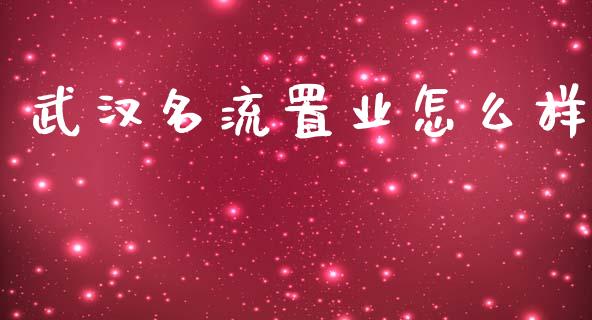 武汉名流置业怎么样_https://www.fansifence.com_国际期货行情_第1张