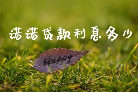 诺诺贷款利息多少_https://www.fansifence.com_国际期货行情_第1张