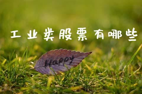 工业类股票有哪些_https://www.fansifence.com_国际期货_第1张