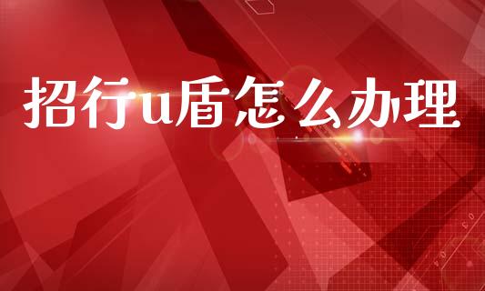 招行u盾怎么办理_https://www.fansifence.com_国际期货_第1张