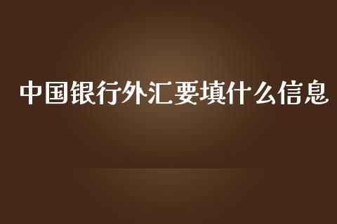 中国银行外汇要填什么信息_https://www.fansifence.com_中国国际期货_第1张