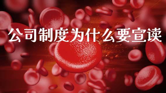 公司制度为什么要宣读_https://www.fansifence.com_国际期货行情_第1张
