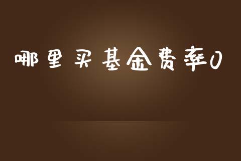 哪里买基金费率0_https://www.fansifence.com_恒指交易时间_第1张