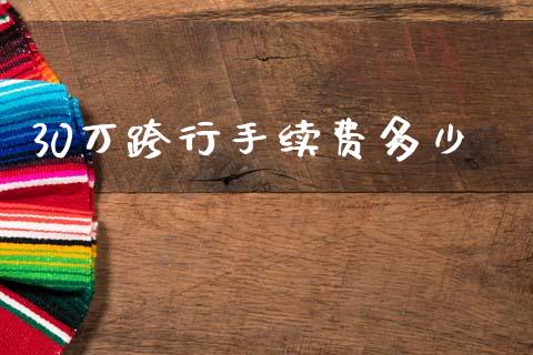 30万跨行手续费多少_https://www.fansifence.com_恒指交易时间_第1张