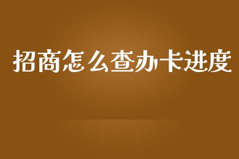 招商怎么查办卡进度_https://www.fansifence.com_中国国际期货_第1张