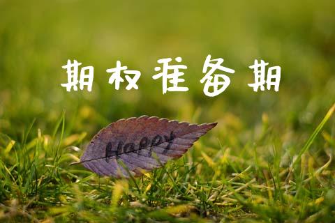 期权准备期_https://www.fansifence.com_恒指交易时间_第1张