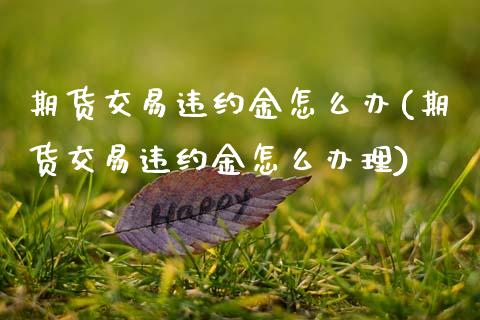 期货交易违约金怎么办(期货交易违约金怎么办理)_https://www.fansifence.com_国际期货_第1张