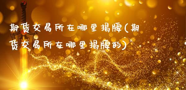 期货交易所在哪里揭牌(期货交易所在哪里揭牌的)_https://www.fansifence.com_恒指交易时间_第1张