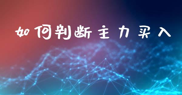 如何判断主力买入_https://www.fansifence.com_中国国际期货_第1张
