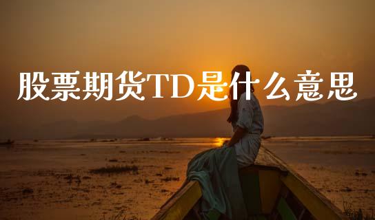 股票期货TD是什么意思_https://www.fansifence.com_国际期货_第1张