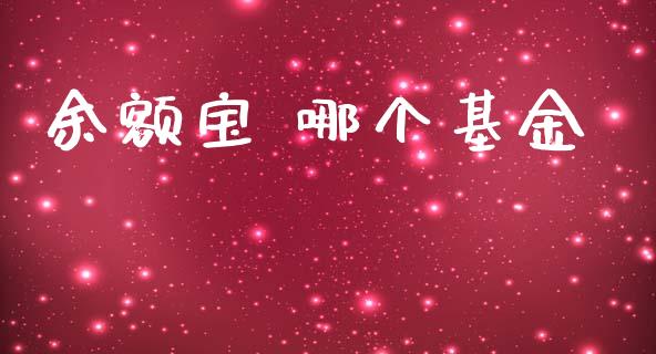 余额宝 哪个基金_https://www.fansifence.com_国际期货行情_第1张