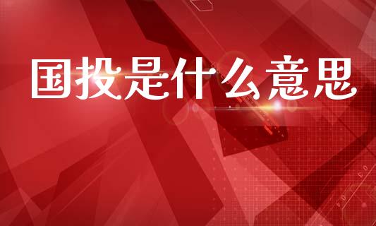国投是什么意思_https://www.fansifence.com_中国国际期货_第1张