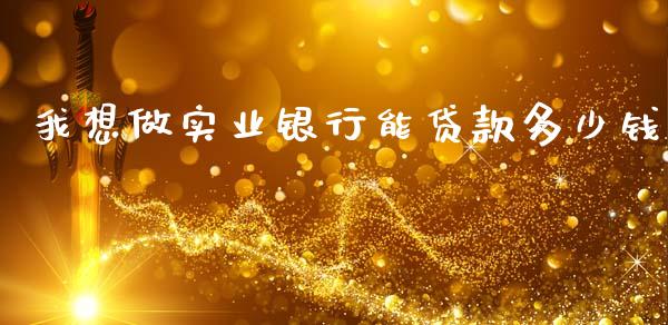 我想做实业银行能贷款多少钱_https://www.fansifence.com_恒指交易时间_第1张