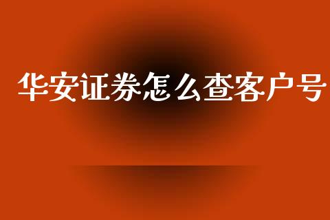 华安证券怎么查客户号_https://www.fansifence.com_国际期货_第1张