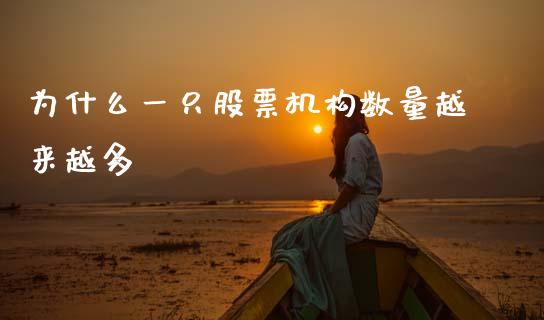 为什么一只股票机构数量越来越多_https://www.fansifence.com_中国国际期货_第1张