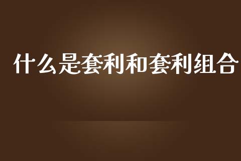 什么是套利和套利组合_https://www.fansifence.com_恒指交易时间_第1张