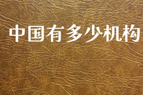 中国有多少机构_https://www.fansifence.com_中国国际期货_第1张