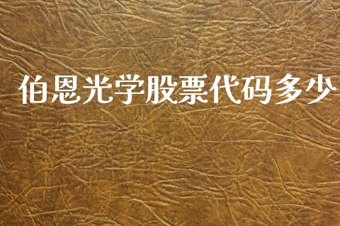 伯恩光学股票代码多少_https://www.fansifence.com_国际期货_第1张
