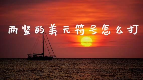 两竖的美元符号怎么打_https://www.fansifence.com_中国国际期货_第1张