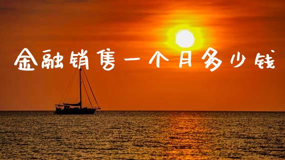 金融销售一个月多少钱_https://www.fansifence.com_中国国际期货_第1张