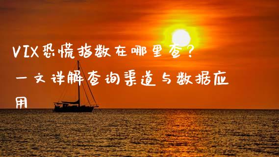 VIX恐慌指数在哪里查？一文详解查询渠道与数据应用_https://www.fansifence.com_中国国际期货_第1张