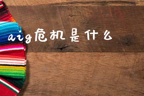 aig危机是什么_https://www.fansifence.com_中国国际期货_第1张