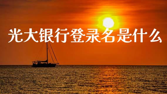 光大银行登录名是什么_https://www.fansifence.com_中国国际期货_第1张