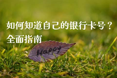 如何知道自己的银行卡号？全面指南_https://www.fansifence.com_国际期货行情_第1张
