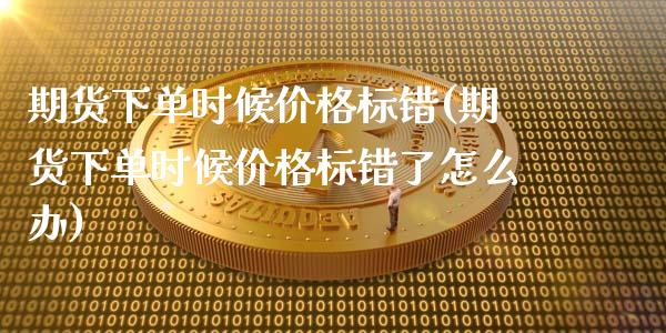 期货下单时候价格标错(期货下单时候价格标错了怎么办)_https://www.fansifence.com_中国国际期货_第1张