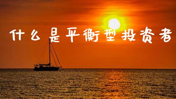 什么是平衡型投资者_https://www.fansifence.com_国际期货_第1张