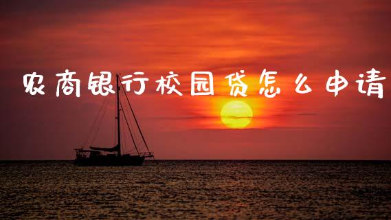 农商银行校园贷怎么申请_https://www.fansifence.com_恒指交易时间_第1张