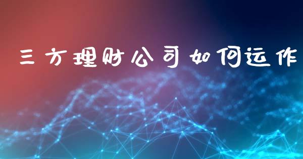 三方理财公司如何运作_https://www.fansifence.com_国际期货_第1张