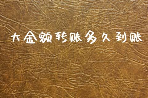 大金额转账多久到账_https://www.fansifence.com_恒指交易时间_第1张
