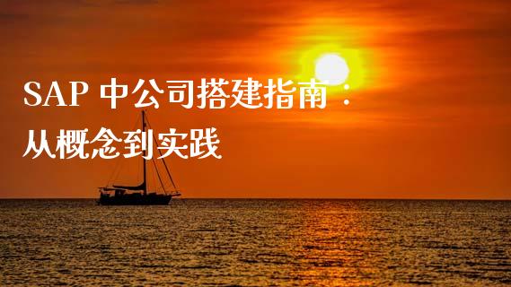 SAP 中公司搭建指南：从概念到实践_https://www.fansifence.com_恒指交易时间_第1张